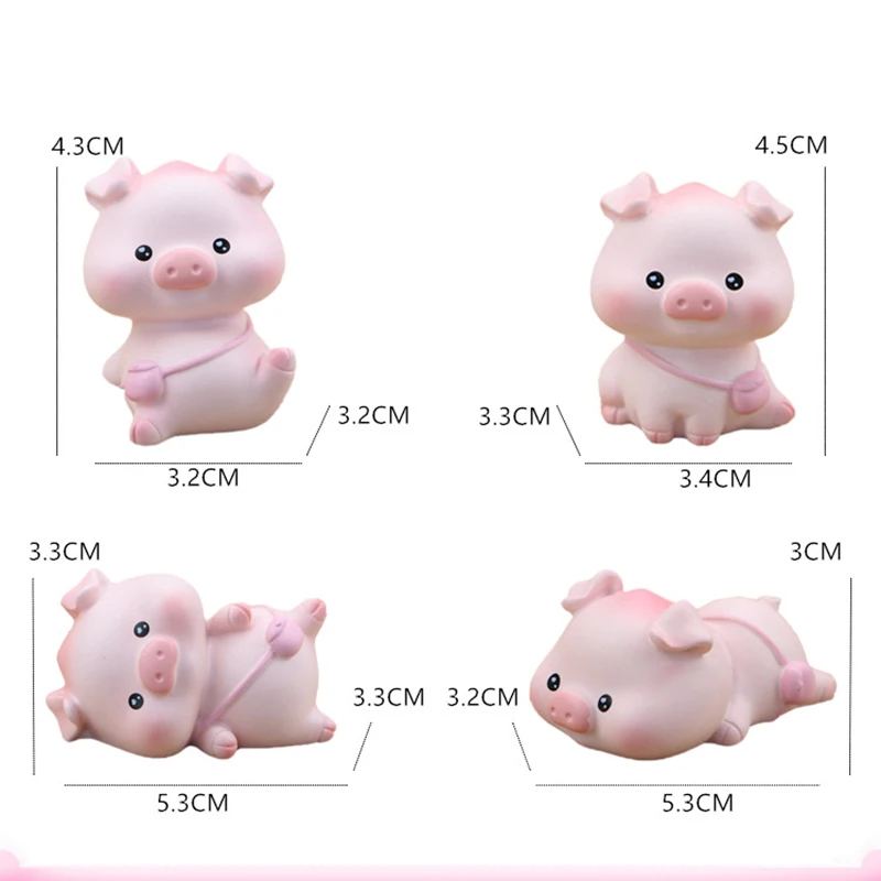 

Cartoon Pig Baking Children's Birthday Cake Decoration Creative Personality Car Interior Decor Ornaments