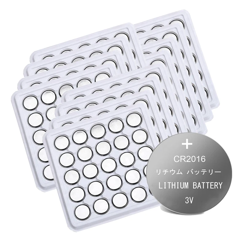 

300PCS Brand New CR2016 Button Coin Cell Battery 3V Lithium Batteries CR 2016 for Watch Remote Toy Computer Calculator Control