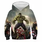 Детский осенний Повседневный свитшот с длинным рукавом, крутой 3D принт Mrvel-Hulk, супергероев, худи для мальчиков и девочек