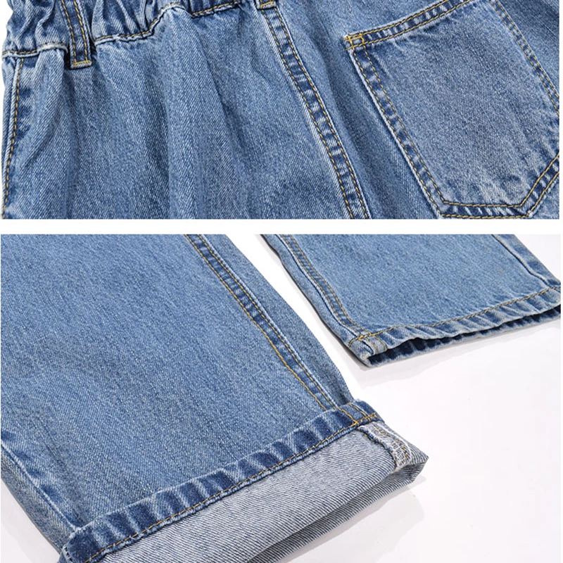 Женский джинсовый комбинезон в стиле бойфренда весенний Облегающий с длинным