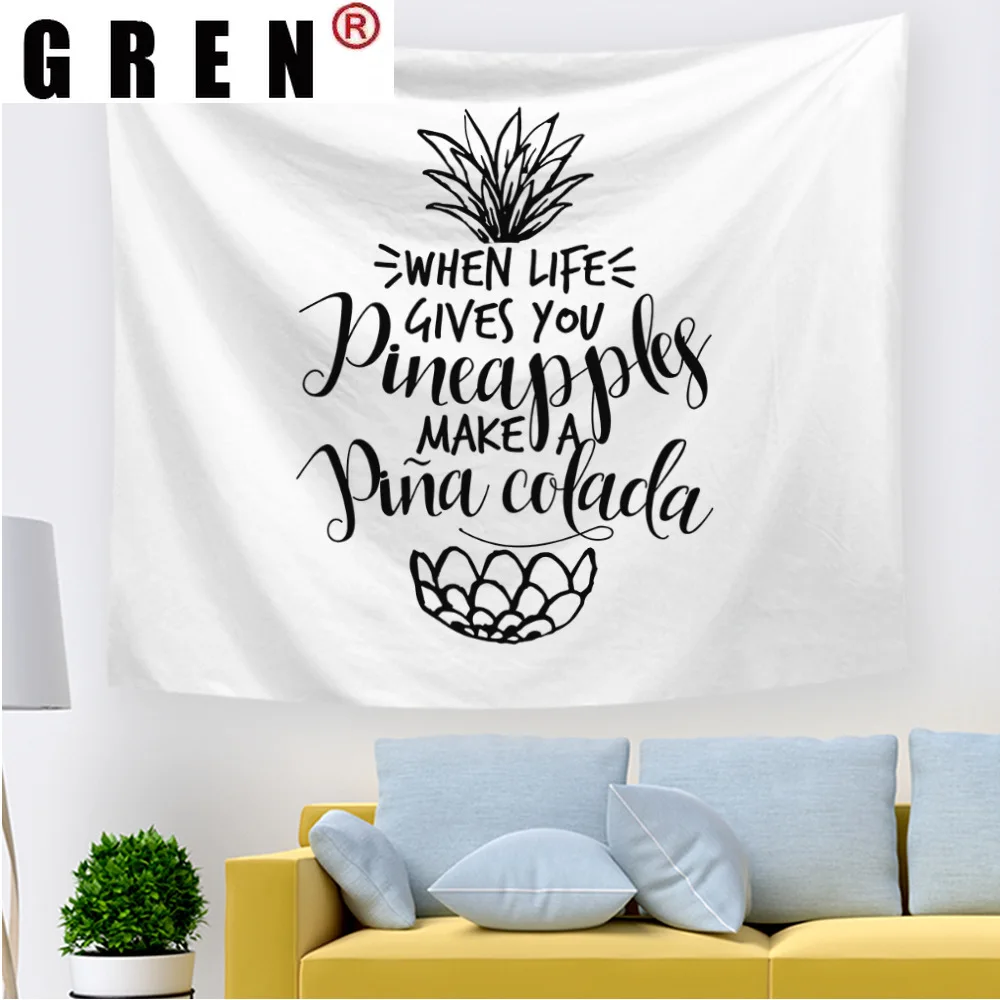 

Гобелен GREN с ананасами, абстрактный Настенный Ковер, пляжное одеяло, полотенце, фоновая ткань, коврики для йоги, художественный Декор для сп...
