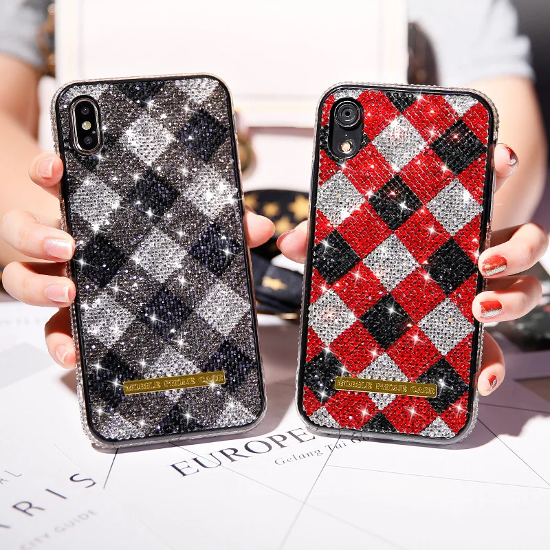 

Роскошный блестящий телефонный чехол со стразами для iPhone 11 Pro Max XS XR X 8 7 6S Plus, 10 шт., чехлы, защитная задняя крышка
