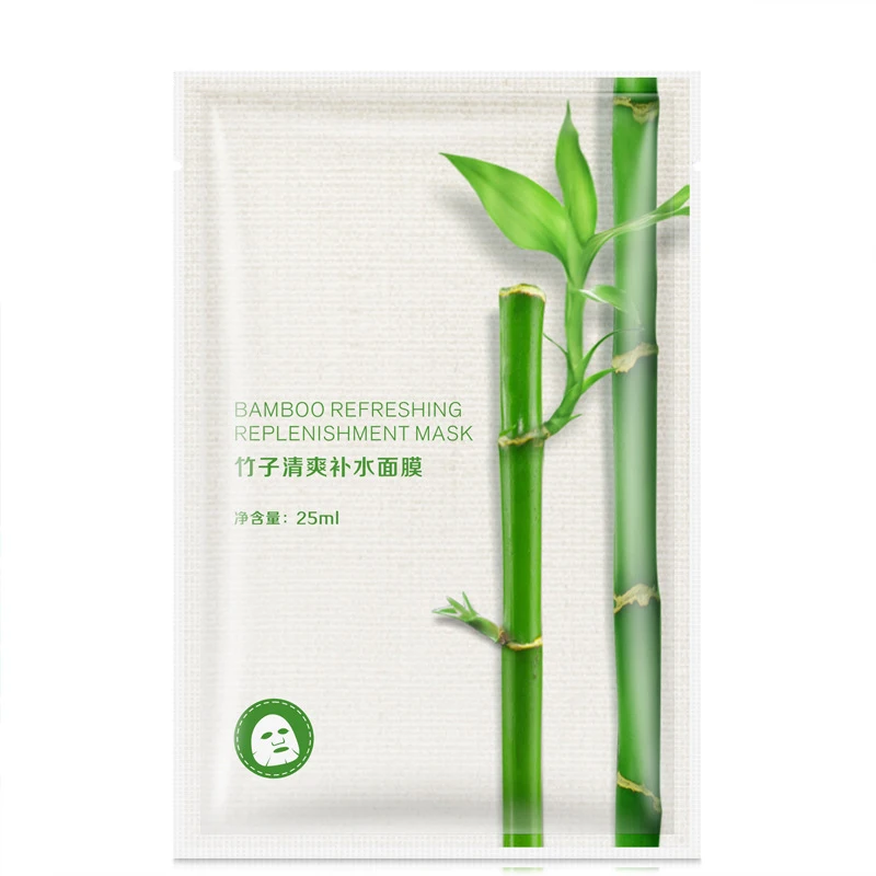 Bamboo PF79 уход за кожей шесть фруктов маска для лица масло ши мангостин черника гранат киви Фрукты алоэ лист маска для лица - Цвет: Bamboo