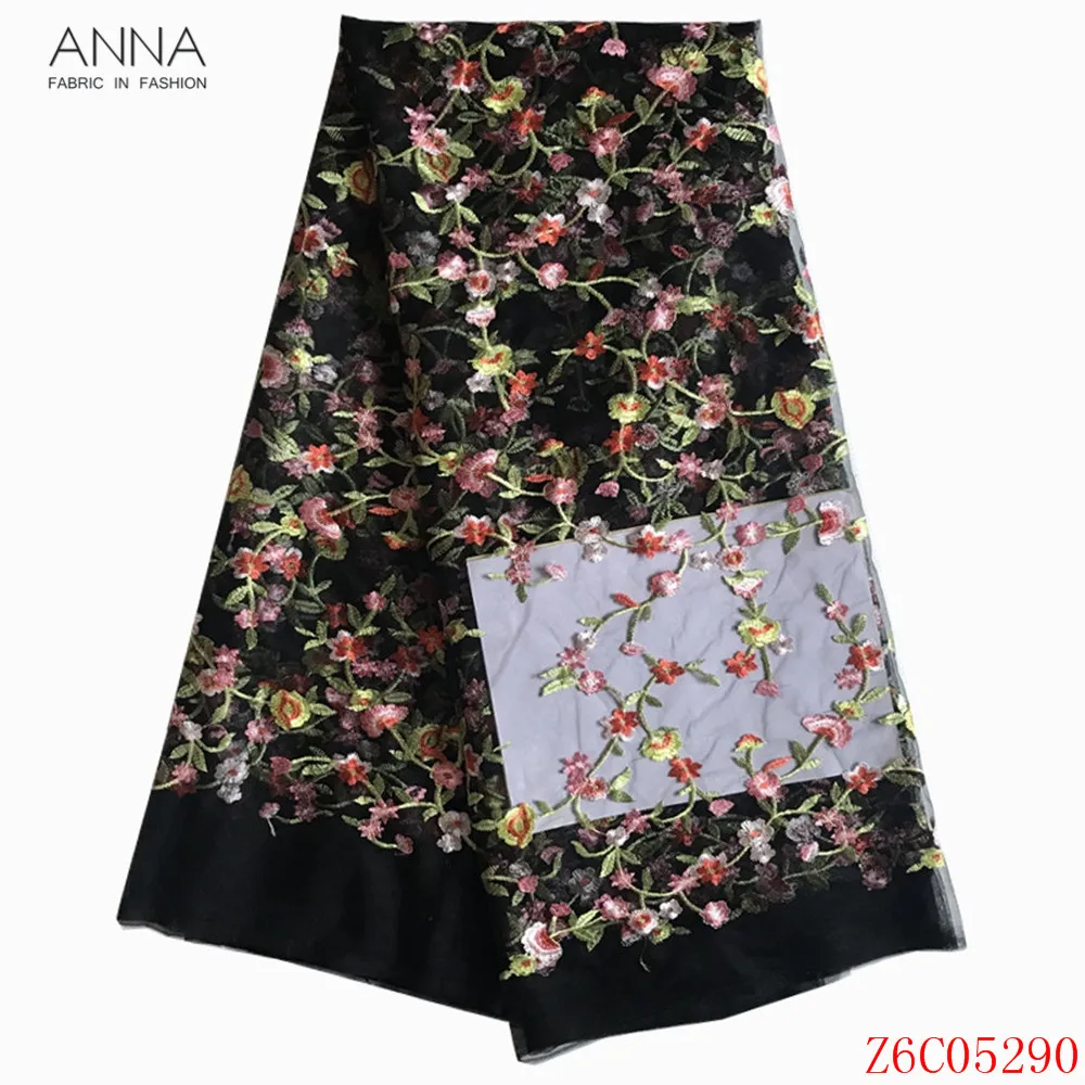 Африканская кружевная ткань Анна 2021 Высококачественная вышитая французская