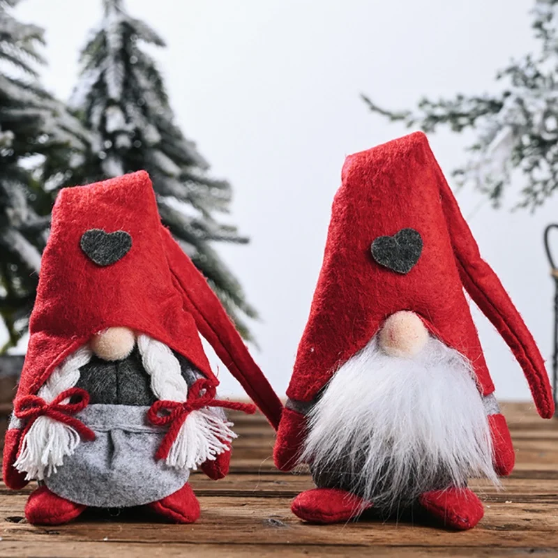 

Christmas Faceless Doll Long Hat Gnome Santa Xmas Tree Hanging Ornament Doll Decoration Home Pendant Gifts