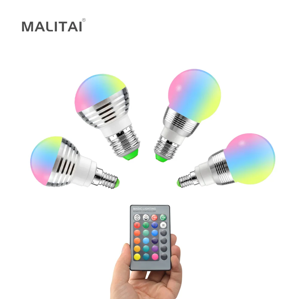 1 шт. прекрасный 16 цветов RGB Рождественский Декор атмосферный светодиодный ночник E27 5 Вт 110 В-220 В светодиодный светильник Точечный светильник+ ИК-пульт дистанционного управления