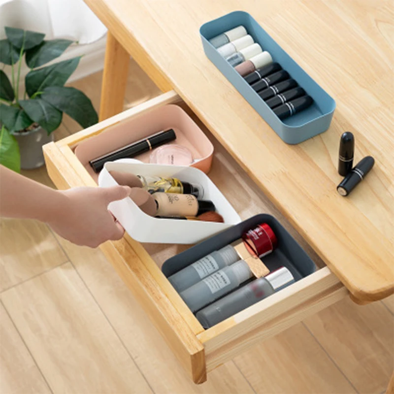 Makeup Organizer Box Plastic Cosmetics Storage Drawers For Tableware Desktop Kitchen | Дом и сад