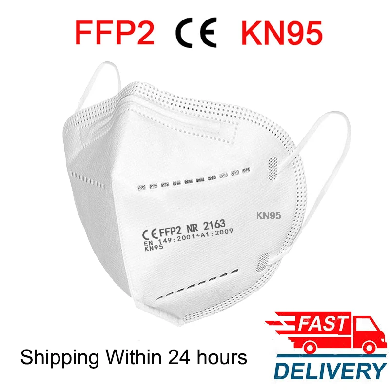 KN95 маска FFP2 маски 5 слоев фильтр против гриппа в масках для рта Тканевая пыли