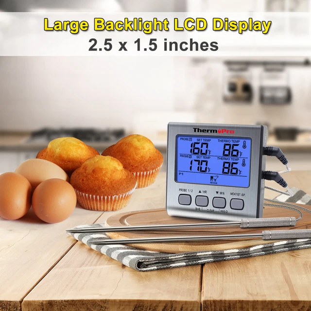 ThermoPro TP06B Digital Sonde Küche Lebensmittel Fleisch Candy Raucher  Backofen BBQ Kochen Thermometer mit Timer - AliExpress