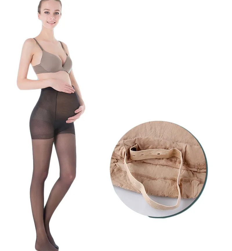 Одежда для беременных летние колготки полная защита тонкие однотонные брюки