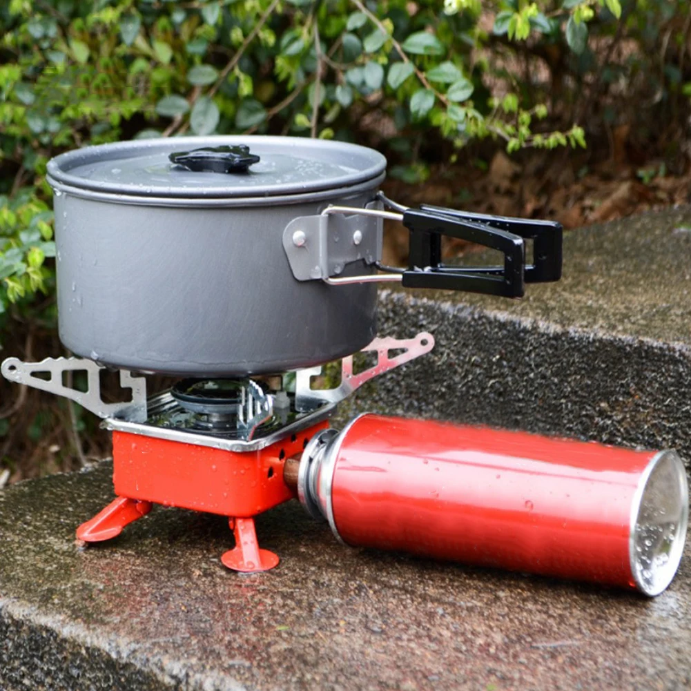 Портативная мини плита для кемпинга походов рыбалки газовая горелка