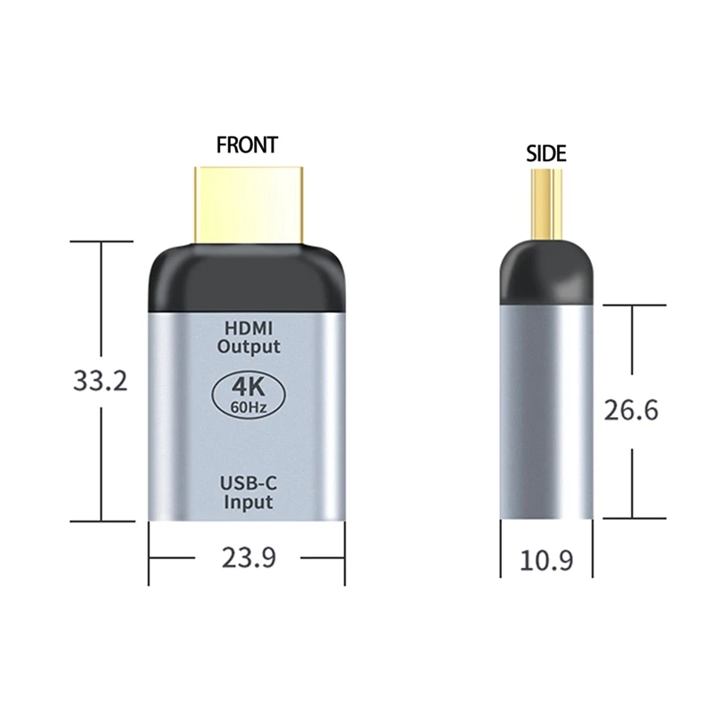 

Adapter 4K/60HZ Video Adapter for Samsung Huawei P30 Xiaomi Air
