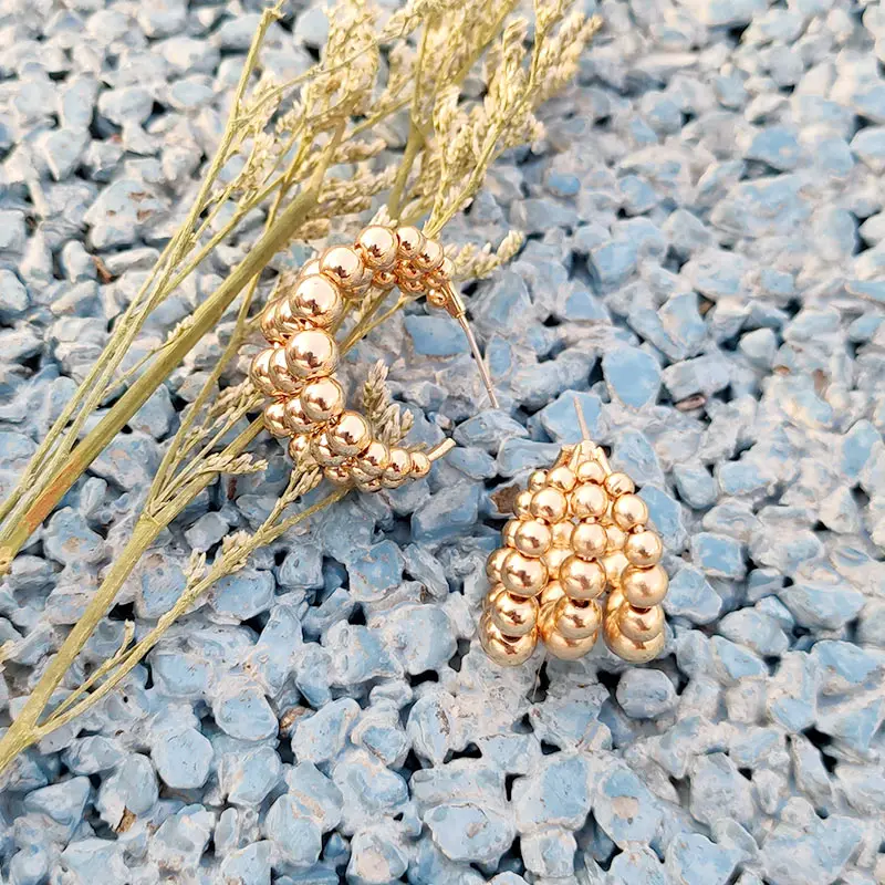 Женские серьги гвоздики из металла золотого цвета|Серьги-гвоздики| |