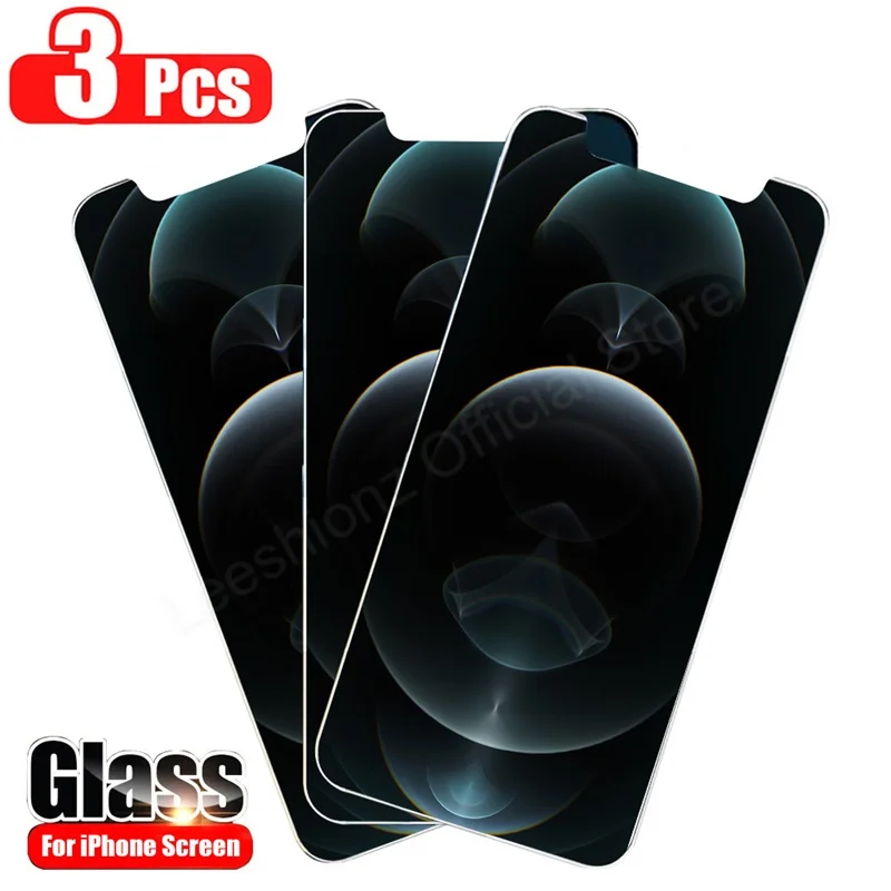 

3 шт. закаленное защитное стекло на iPhone 12 11 Pro XR X XS Max Защитная пленка для экрана для iPhone 7 8 6s плюс SE2020 стекло