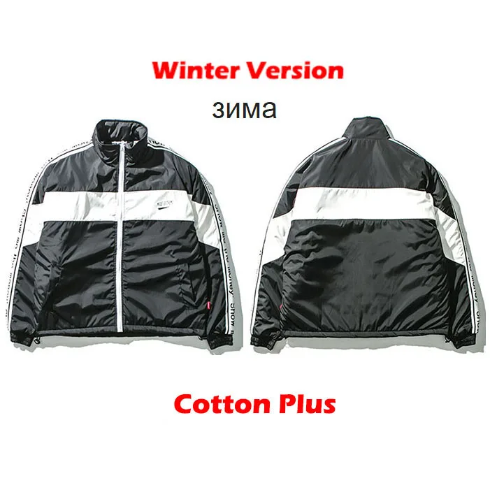 Мужская ветровка на молнии, куртка, пальто в стиле хип-хоп, винтажная, цветная, в стиле пэчворк, ретро, спортивная куртка, уличная, повседневная,, Осень-зима - Цвет: D211730 Black Thick
