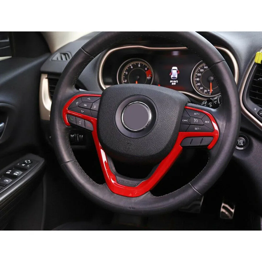 

Accessories Easy Installation High Quality Steering Wheel Cover Trim For Jeep Cherokee Grand Cherokee 2014-2019