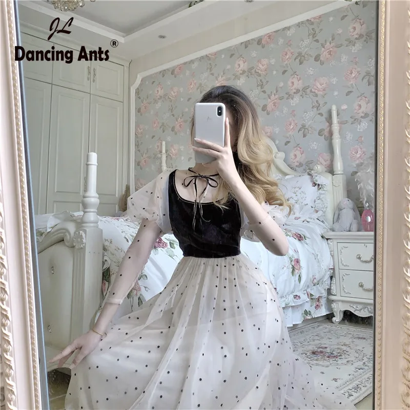 Платье трапеция с длинным рукавом пикантное облегающее бархатное длинное платье