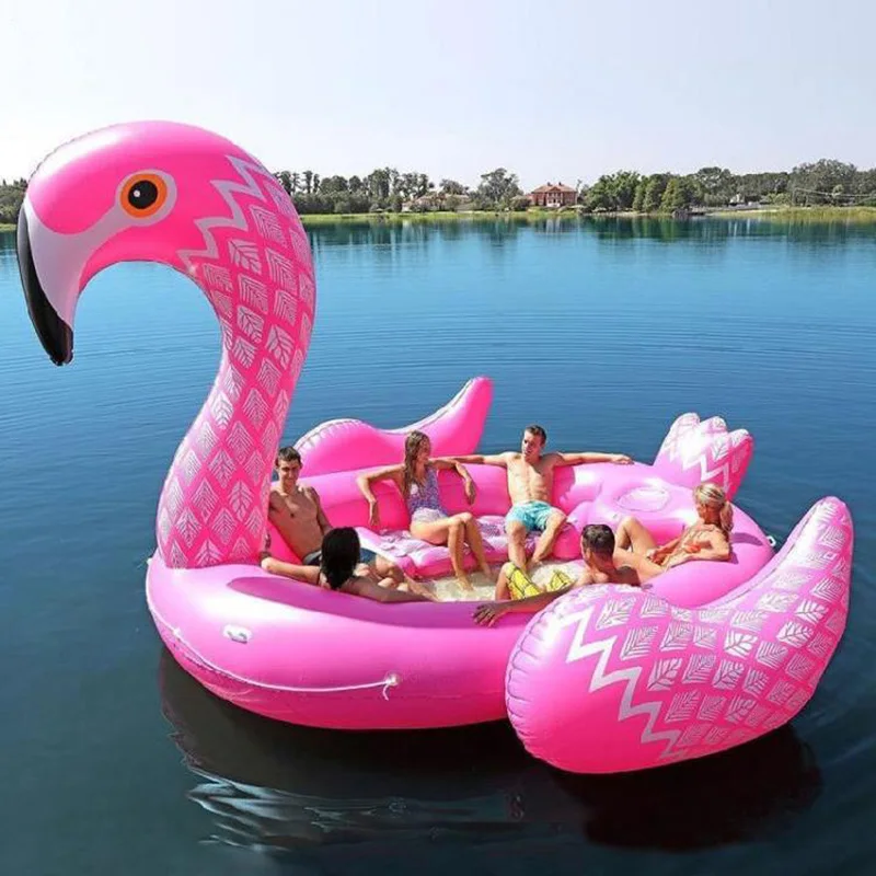 

Надувной Единорог, гигантский фламинго, плавающий ряд, выдерживает 6 человек, плавающая кровать, ПВХ надувная лодка, крепление, водный плава...