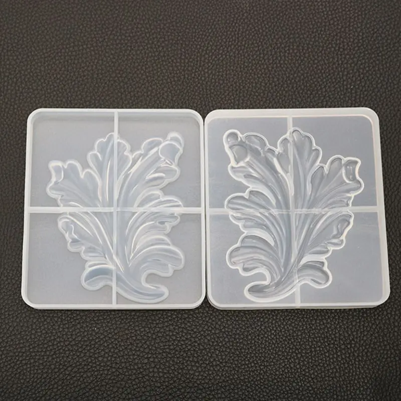 

Crystal Epoxy Glue Mold Pattern Leaf Decoration Mirror Silicone Mould DIY Handmade Crafts Making UV Resin Molds