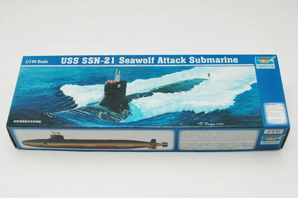 

Трубач 05904 1:144 США Seawolf класса атака модель подводной лодки комплект