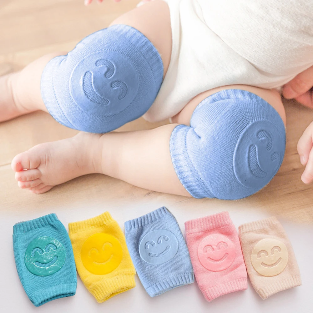 Accesorios de seguridad para beb&eacute;, coderas antideslizantes para ni&ntilde;o peque&ntilde;o, rodilleras con sonrisa, rodillera protectora, calentador de piernas para ni&ntilde;a y ni&ntilde;o-2