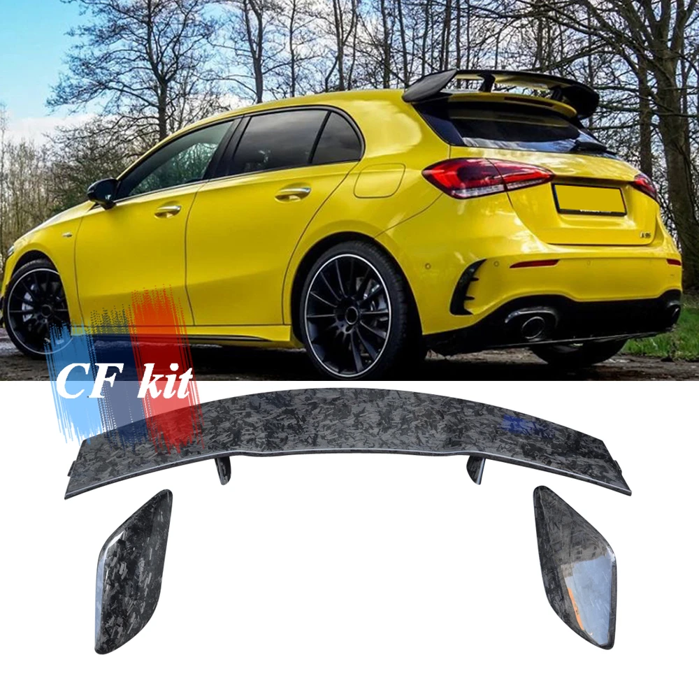 CF комплект кованые зерна Настоящее углеродное волокно задний спойлер крыло для