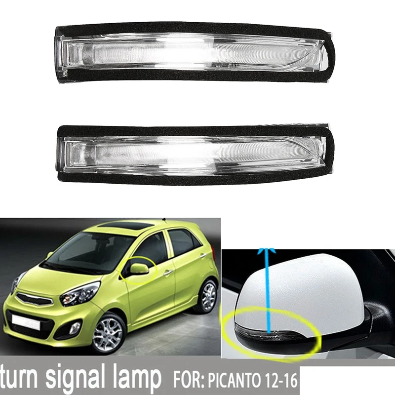 

Автомобильный Зеркало заднего вида светодиодный Поворотная сигнальная лампа для Hyundai I20 2012-2016 Киа пиканто I20 2011-2015 87613-07003 87623-1J000