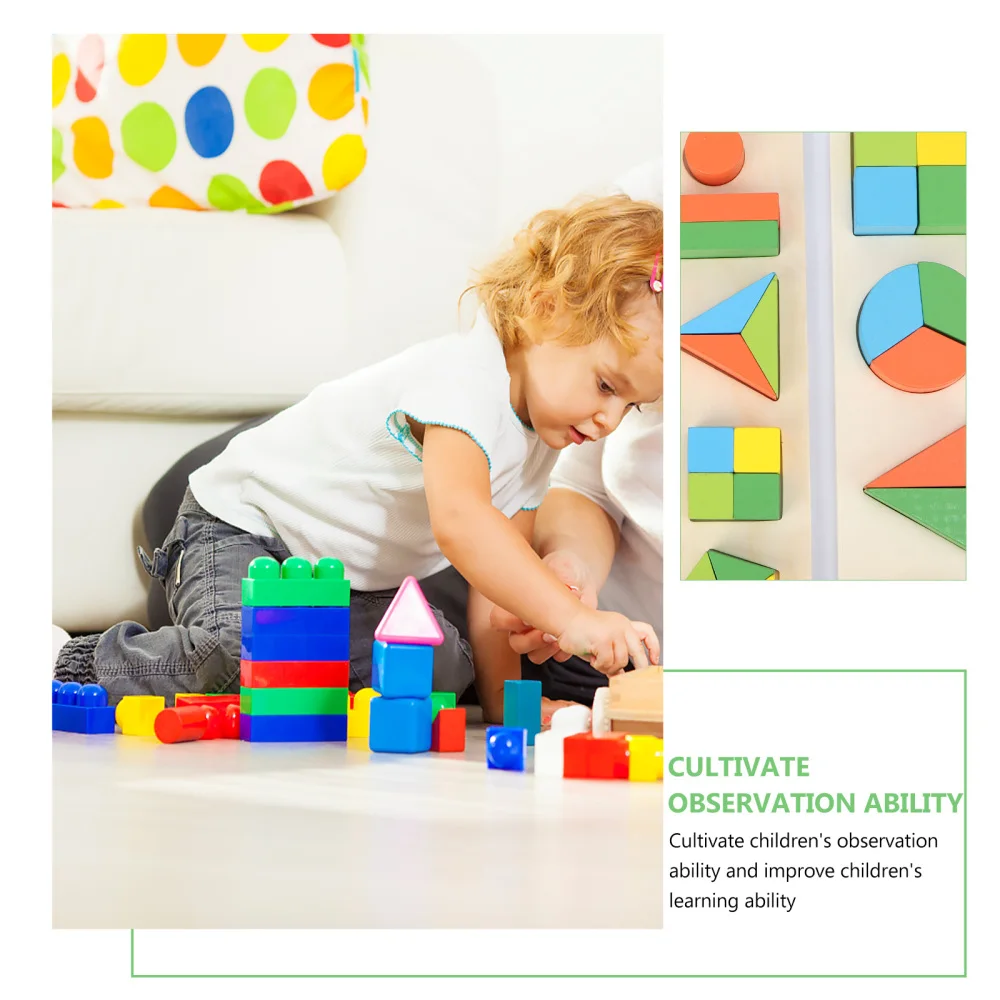 

3Pcs Creative Geometric Board Shape Matching Kids Plaything Random Color