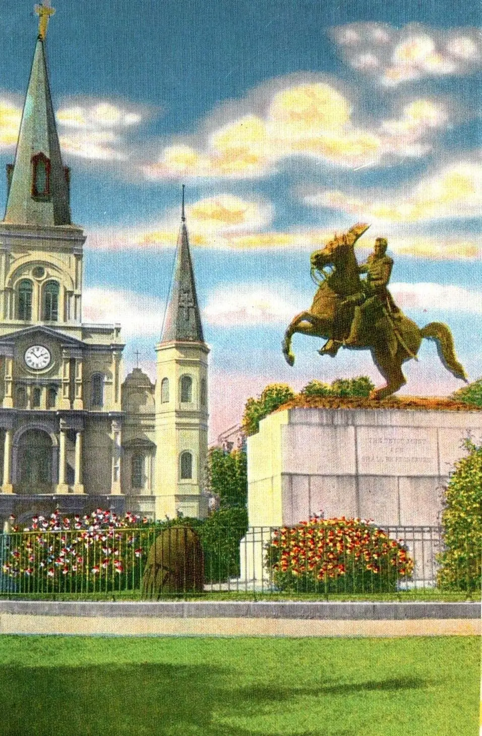 

Louis Cathedral Linen View Metal Tin Sign Art Holiday Decoration Outdoor & Indoor Sign Wall Decoration Saint Louis Cathedral