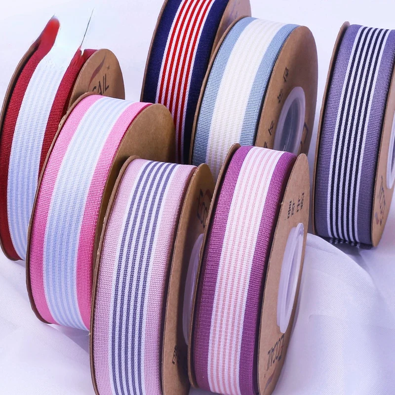 

10 yards two-color striped knitted belt home textile clothing shoes hat bow tie hair accessories diy bow ribbon