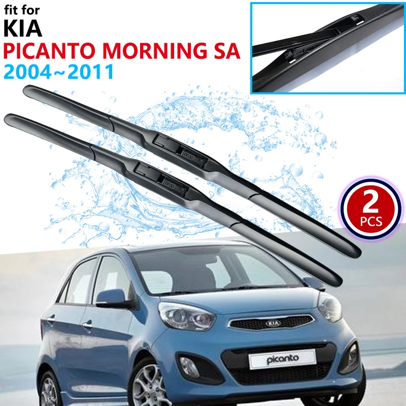 

for KIA Picanto Morning SA 2004~2011 2005 Car Wiper Blade Car Accessories Stickers Front Windscreen Windshield Wipers Blades