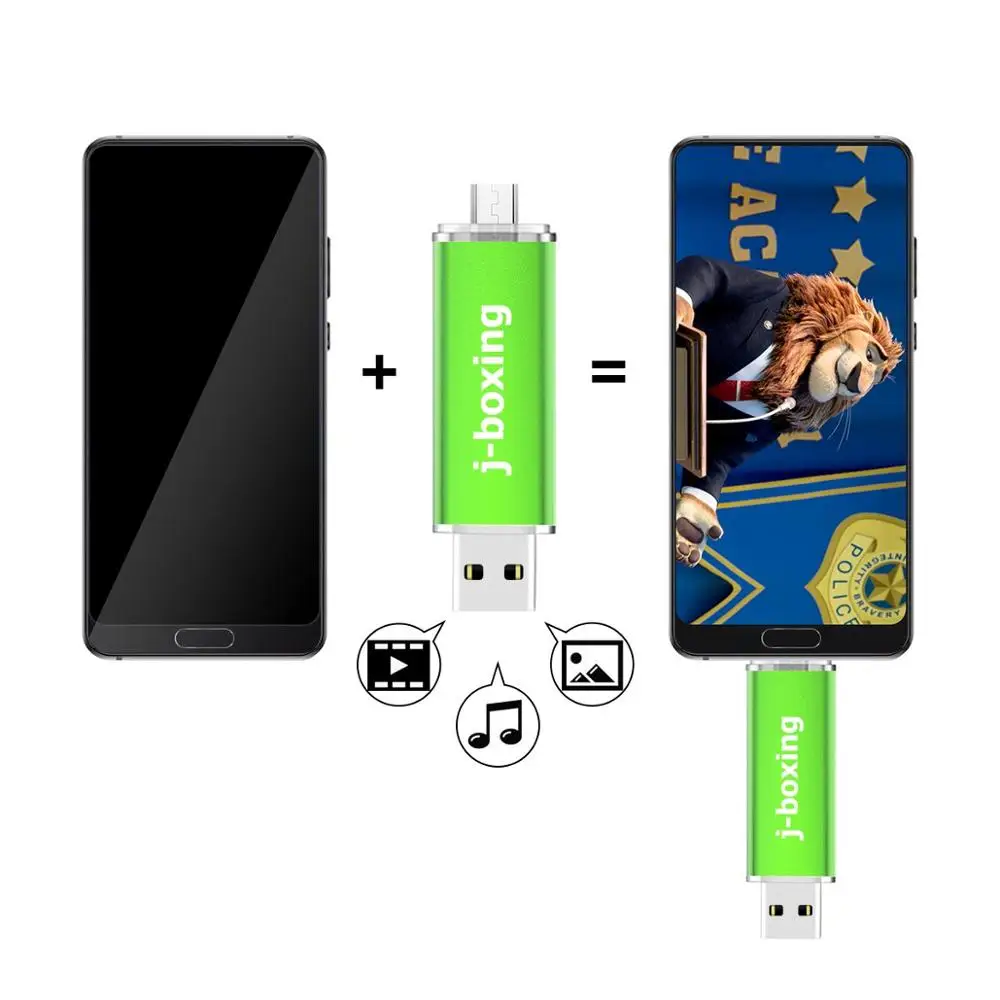 USB флеш накопитель OTG J boxing 5 шт. Micro Dual Port для ПК Samsung Huawei ноутбука 8 ГБ 16 32 64 Гб 128