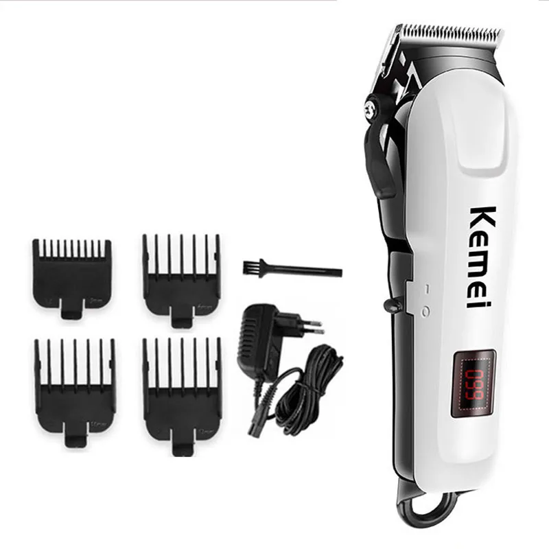 

Kemei Professional Hair Clipper for men Electric Hair Trimmer Cordless Hair Cutter Machine LCD Display Rechargeable haircut