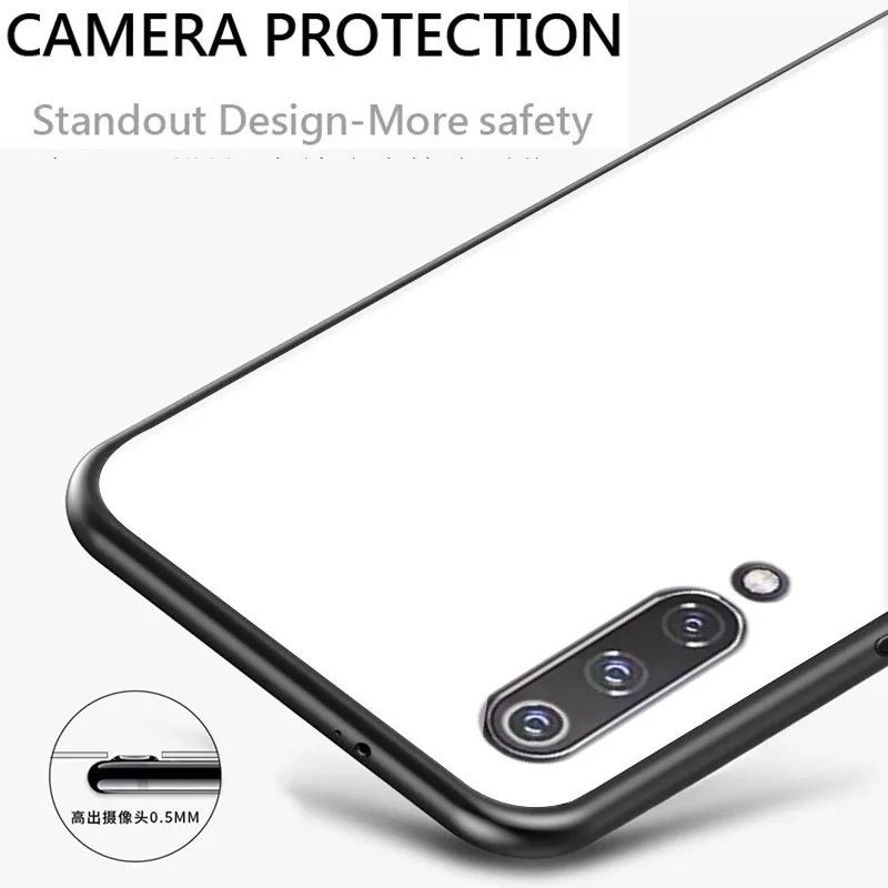 UPaitou Case for Xiaomi Redmi 8A Note 8 Mi 9 9T Pro Lite Explore SE Tempered Glass TPU Edge Anti Fall Hardness Cover |