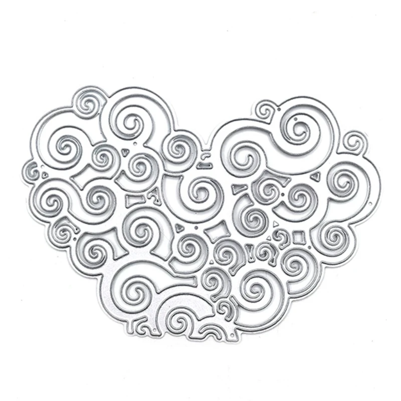 

2 Pieces Cutting Dies Heart Cutting Dies Love Heart Embossing Stencils Templates
