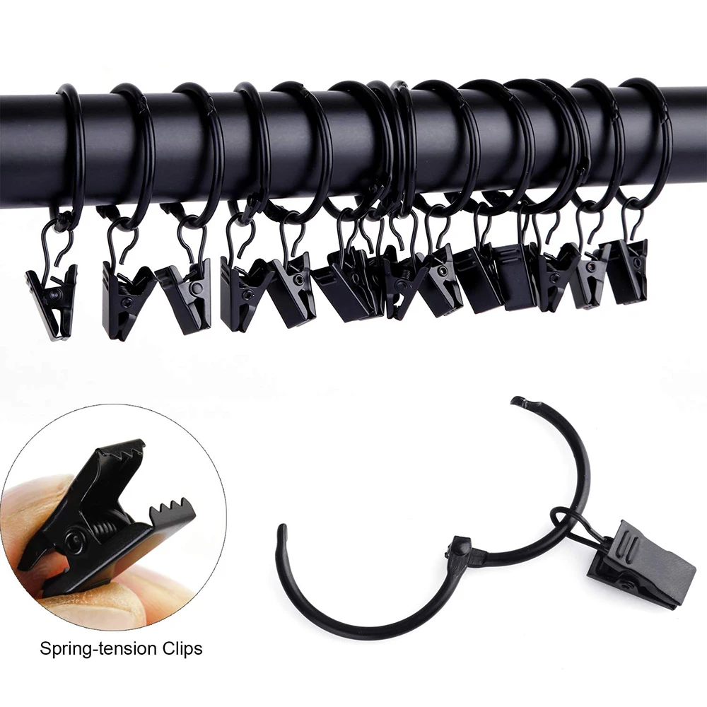 Металлические открывающиеся Кольца для штор зажимы сверхпрочные нержавеющие