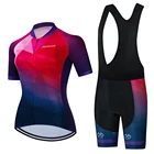 2022 Летняя женская велосипедная одежда с коротким рукавом Ropa Ciclismo велосипедный комплект из Джерси Женский велосипедный комбинезон для девочки короткие брюки 19d
