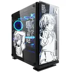 Наклейки Misaka Mikoto аниме для ПК чехол японские Мультяшные Декоративные наклейки для компьютера ATX Mid водонепроницаемые съемные ажурные