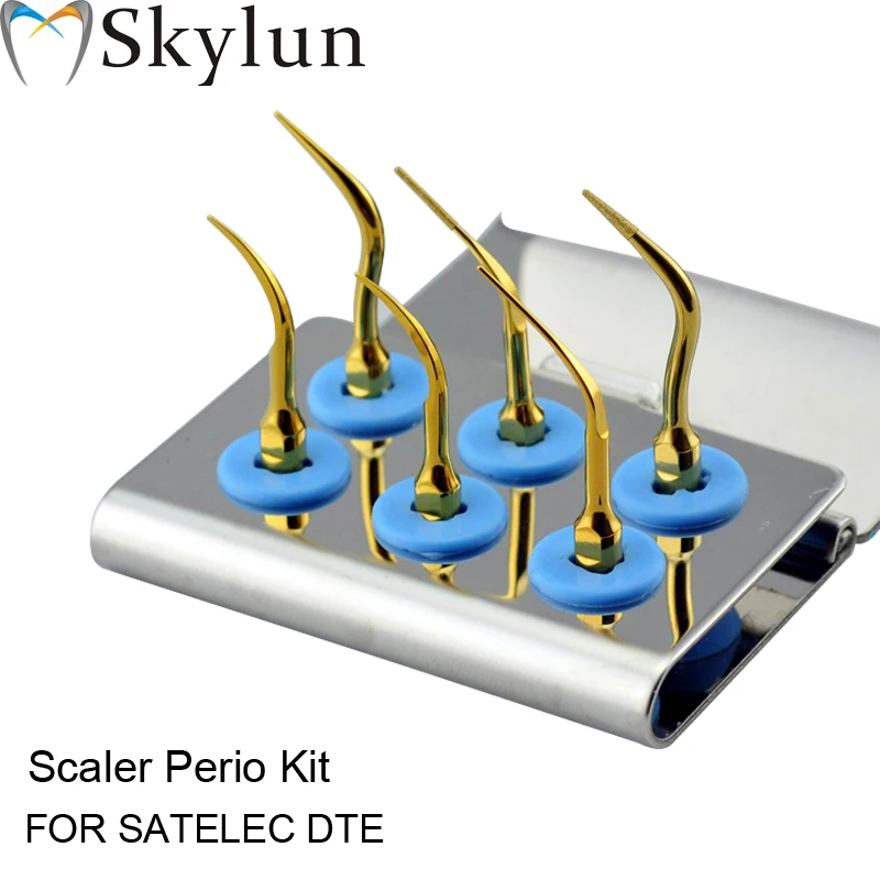 Dental Ultrasonic Scaler Tip Kit PD1T *2 PD3T PD4T PD3DT PD4DT Fit SATELEC DTE  Dental Scaler Tips Kit AT28