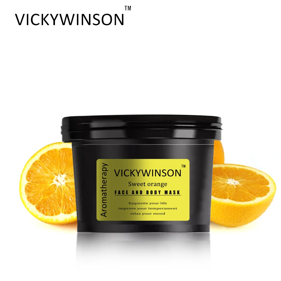 

VICKYWINSON Sweet orange Aromatherapy scrub 50g Shea Butter Exfoliating Scrub Gel Brightening Avocado Whitening Deep Cleansing