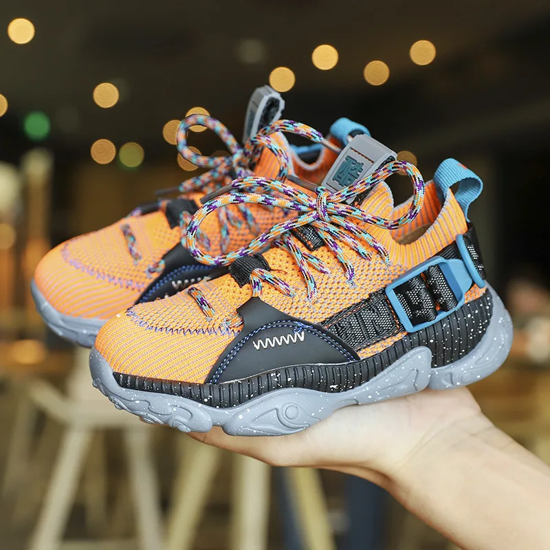 2020 Girls Boys Lace-Up Mesh Sneakers Baby/Toddler/Little/Big Kid Lightweight Casual Trainers Children Fashion School Shoes | Детская