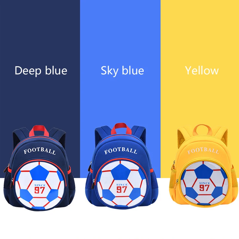 Children's Backpack In Kindergarten Cute Children School Bags for Kids Boys Football Print Waterproof Knapsack Small Backpack