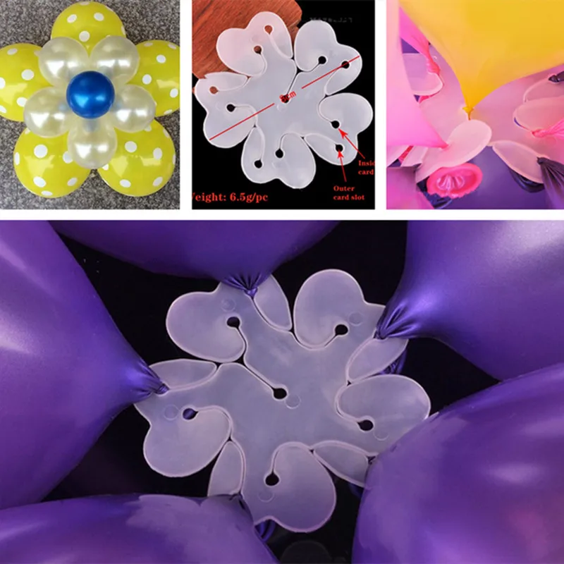 5 шт. 11 в 1 воздушный шар моделирование Уплотнение Клип палочки двойной цветок