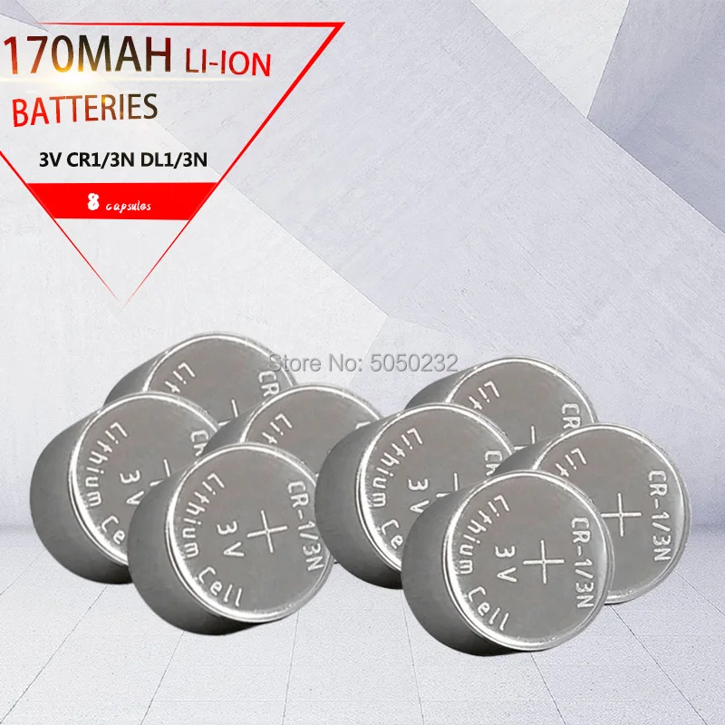 8 шт. одноразовых CR1/3N DL1/3N 2L76 K58L 5018LC CR11108 цилиндрический аккумулятор 3 в Первичная