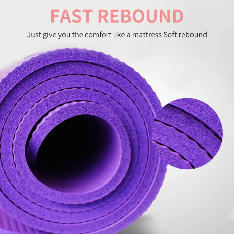 Коврик для йоги NBR нескользящий коврик фитнеса и тренировок начинающих экологически чистый домашний