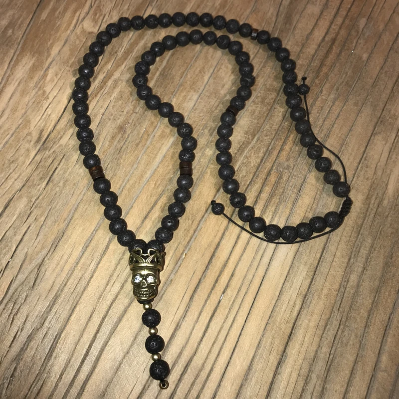 Ожерелье Mcllroy длинное с бусинами из натурального камня для мужчин и женщин