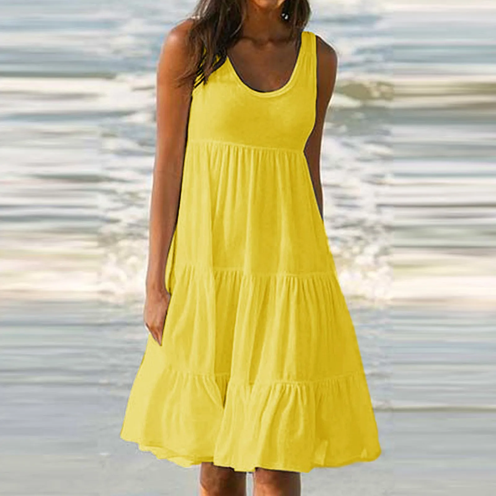 

Plus Size Summer Sleevless Sleeve White Dress Vintage Beach Dresses for Women 2021 Summer Clothes for Women Strawberry Dress