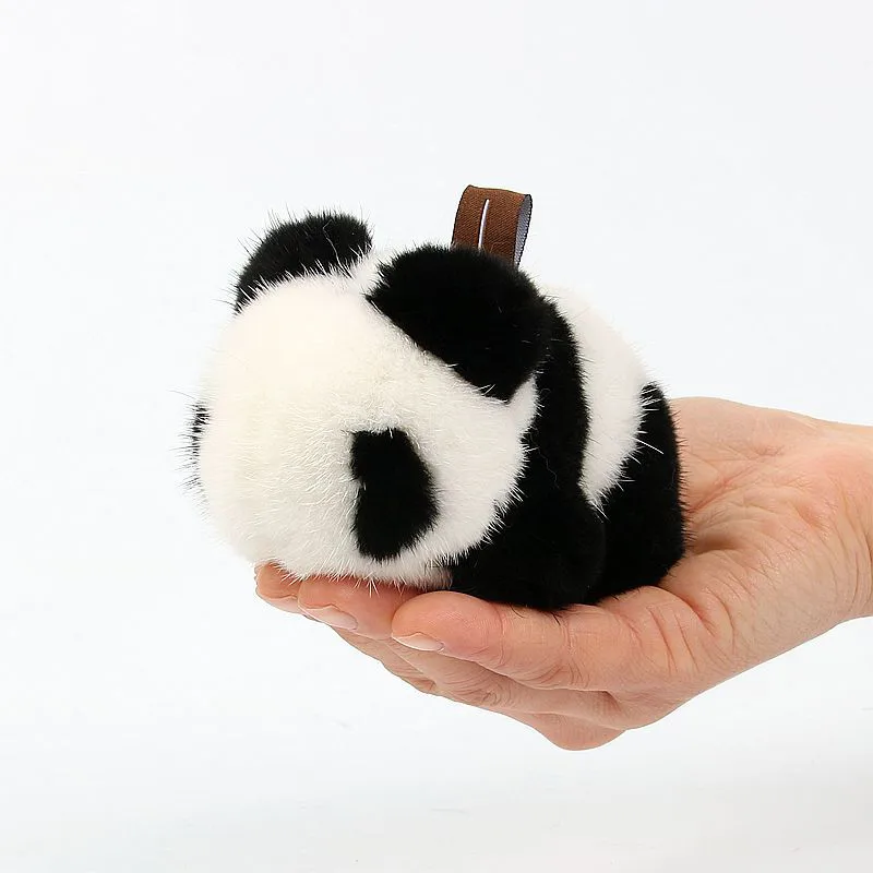 Оптовая продажа автомобильный брелок для ключей из меха норки с шариком головой