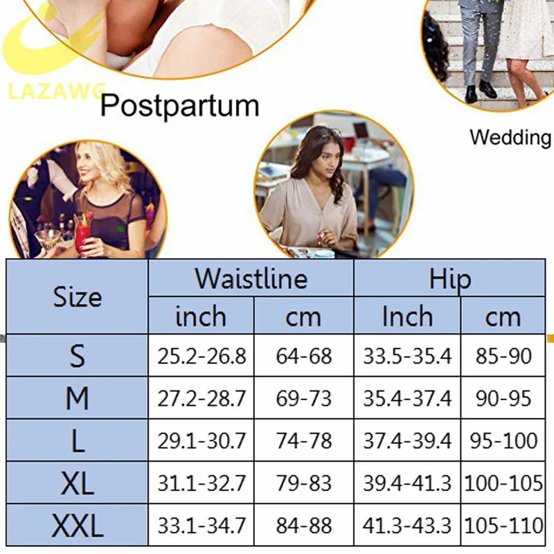 LAZAWG качественный материал высокая талия Корректирующее белье контроль тренера