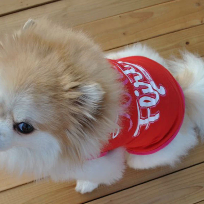 

Letter Printed Small Dog Vest Summer Cotton Thin Soft Short Sleeve T-shirt O Neck Comfortable Dog Vest Clothing For Dog Costumes